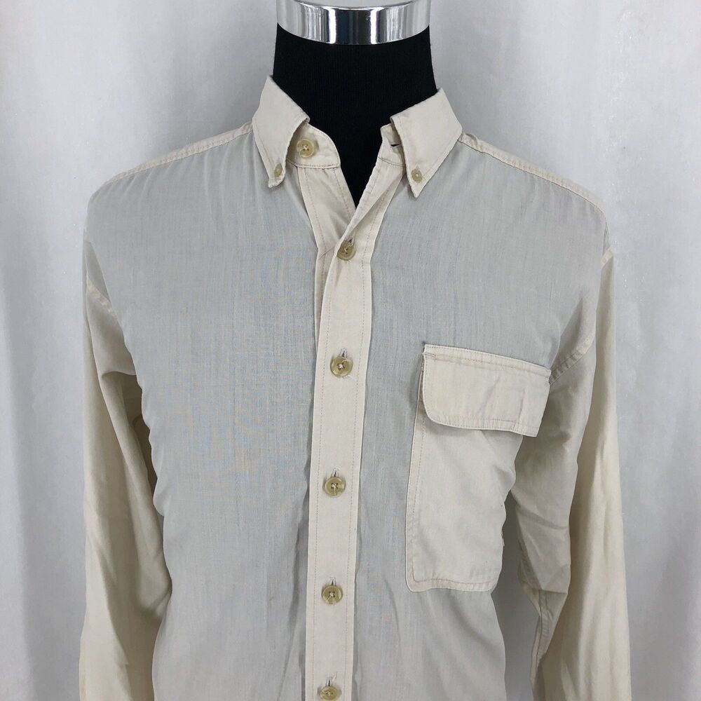 Exofficio Long Sleeve Button Down Vented Roll Tab Fishing Hiking Shirt Medium